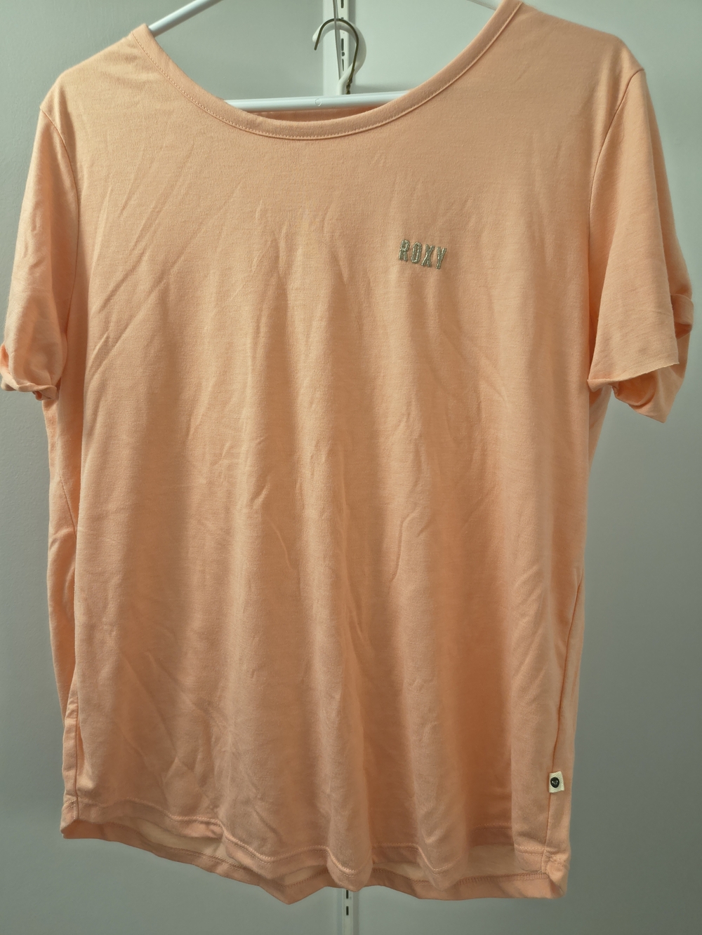 Roxy Peach Crew Neck Short Sleeve Tee